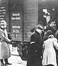 Image of people boarding a train