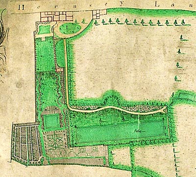 Hornsey Estate Plan 1770 - detail