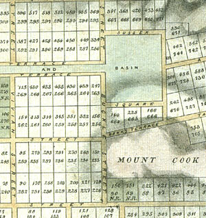 Plan of Wellington 1840 - detail