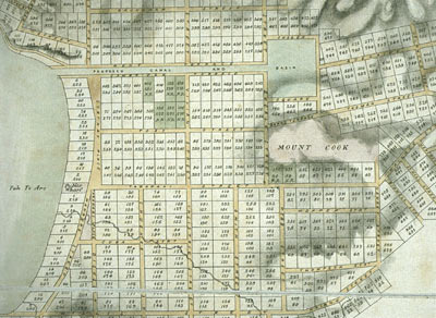 Plan of Wellington 1840 - detail