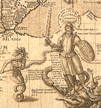 Christian Knight World Map - detail