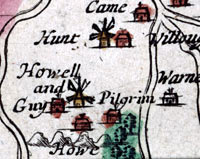 Map of Barbados c.1675 - detail