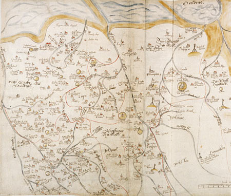 Burghley's Lancashire Map c.1579