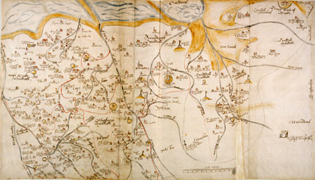 Burghley's Lancashire Map c.1579