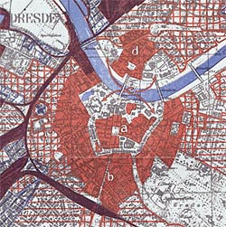 RAF Zone Map of Dresden - detail