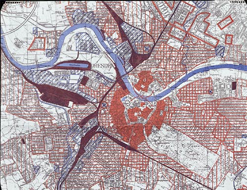 RAF Zone Map of Dresden, 